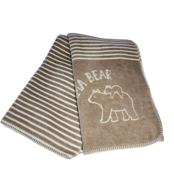 Docofil Mama Bear Throw Blanket Soft Oversize Reversible 51x67in Portugal - Picture 8 of 16